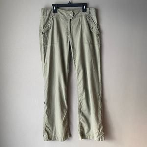 H&M sz 10‎ green wide leg cargo pants